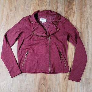 🔸️American Eagle Moto Zippered Cropped Sweater Jacket Small
